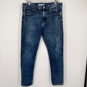 PacSun Slim Taper Jeans Mens 34x32 Dark Wash Blue Denim Tapered Leg Pants